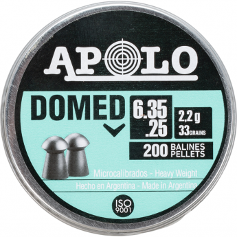 Пуля пневматическая APOLO DOMED 6,35мм, 2,2гр (200 шт.)